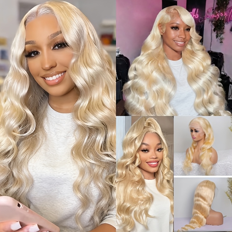 613 Blonde Body Wave Lace Front Wig - شعر مستعار أمامي بدانتيل عالي الدقة