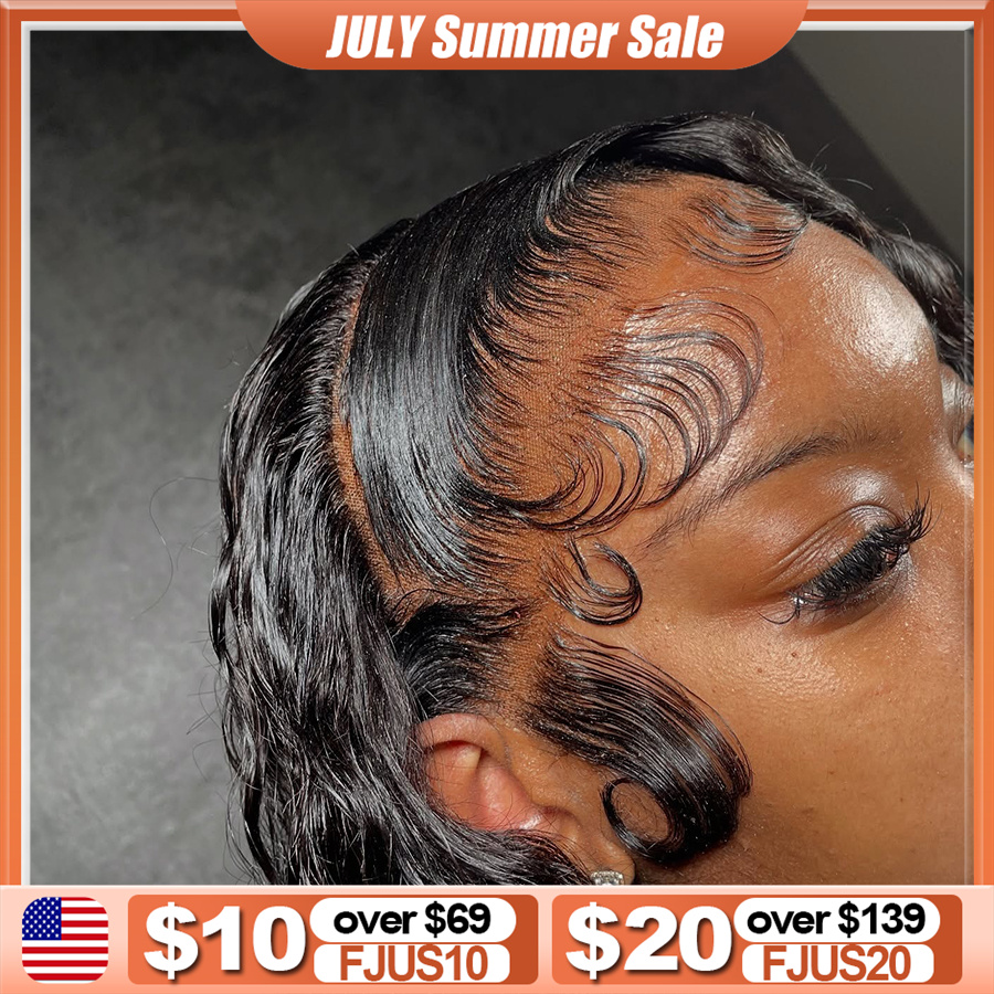 Hd Lace Frontal Wig Human Hair Pre Plucked - شعر مستعار أمامي كامل بدانتيل شفاف