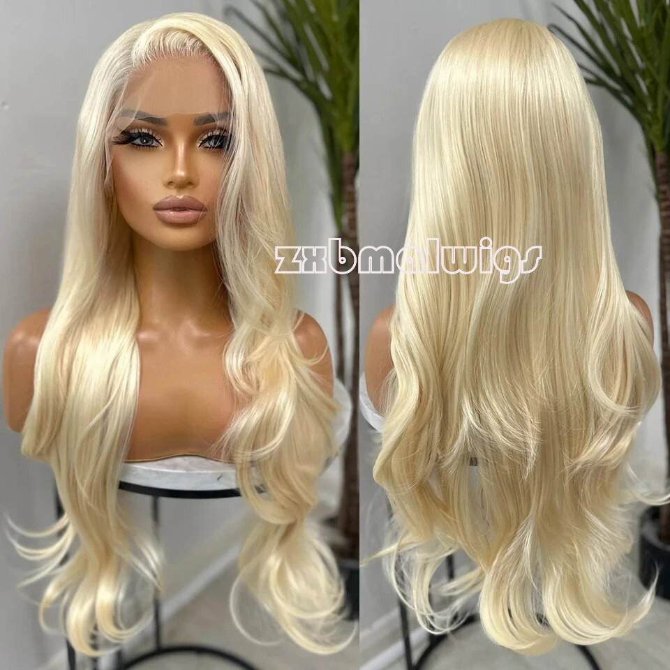 613 Blonde Body Wave Lace Front Wig - شعر صناعي بلون أشقر 613، باروكة