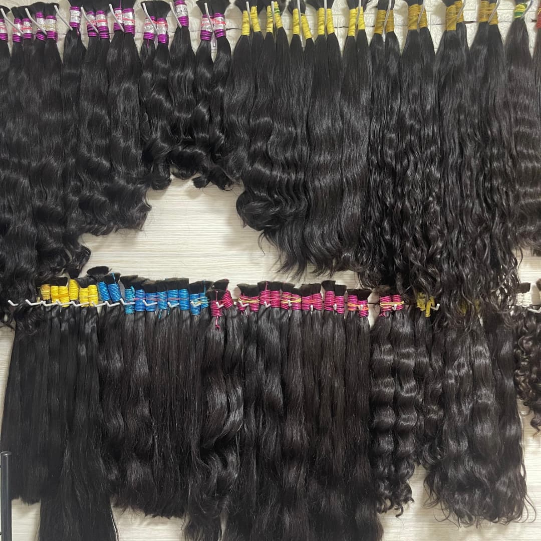Water Wave Bulk Human Hair For Braiding - شعر بشري فرنسي فاخر للضفائر، شعر