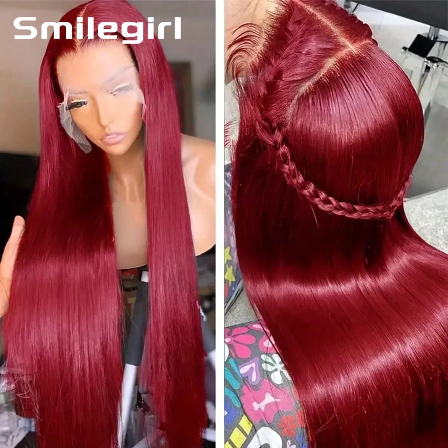 Hd Lace Frontal Wig Human Hair Pre Plucked - شعر مستعار بشري مستقيم بكثافة 200،
