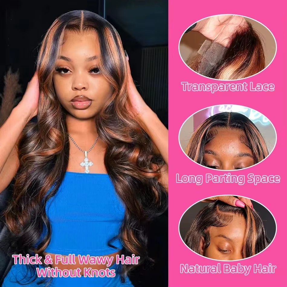Lace Front Wigs - شعر مستعار أمامي دانتيل 13x4 أومبري
