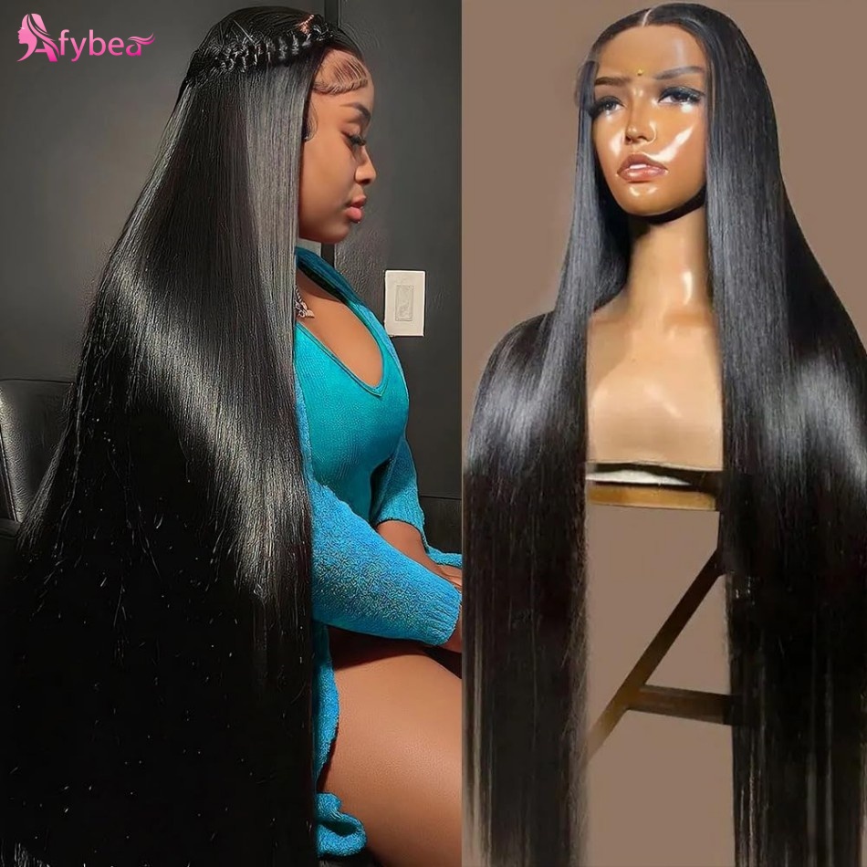 Lace Front Wigs - شعر مستعار بشري مستقيم بطول 40