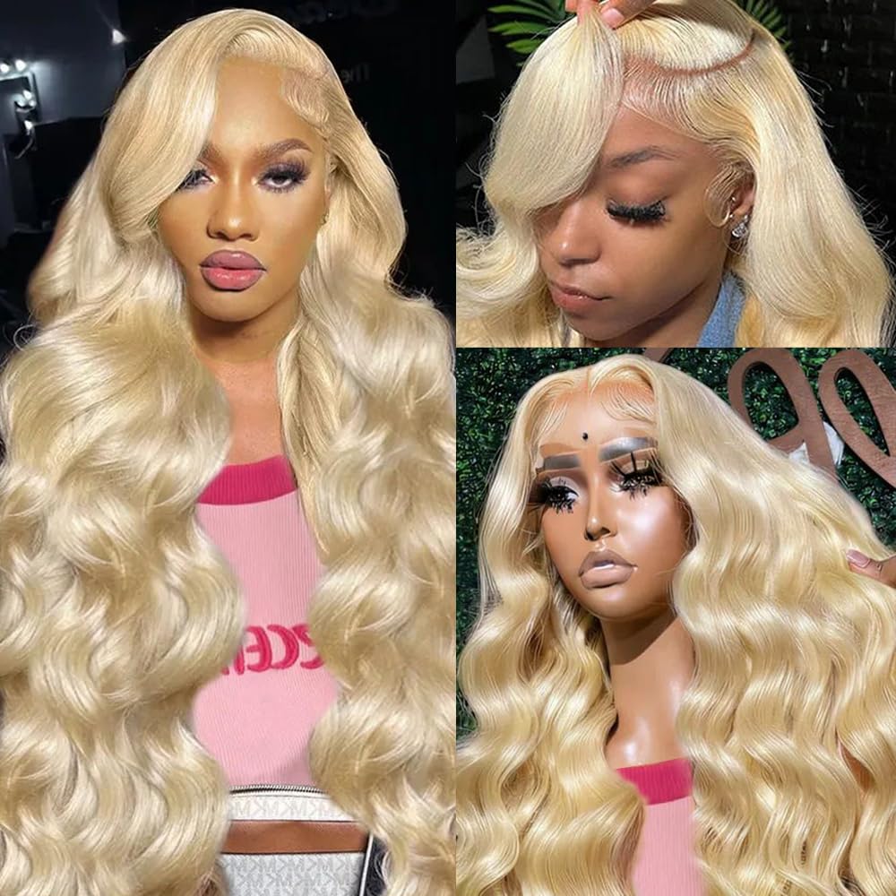 613 Blonde Body Wave Lace Front Wig - باروكة شعر بشري أشقر 613، دانتيل