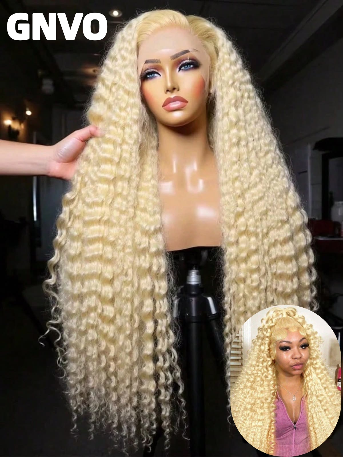 613 Blonde Body Wave Lace Front Wig - باروكة شعر طبيعي أمامية بدانتيل شفاف