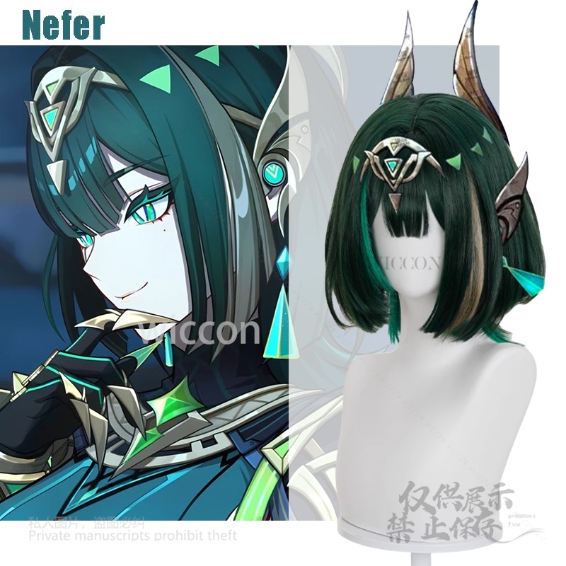 Synthetic Wigs - أنيمي لعبة Genshin تأثير جديد Nefer