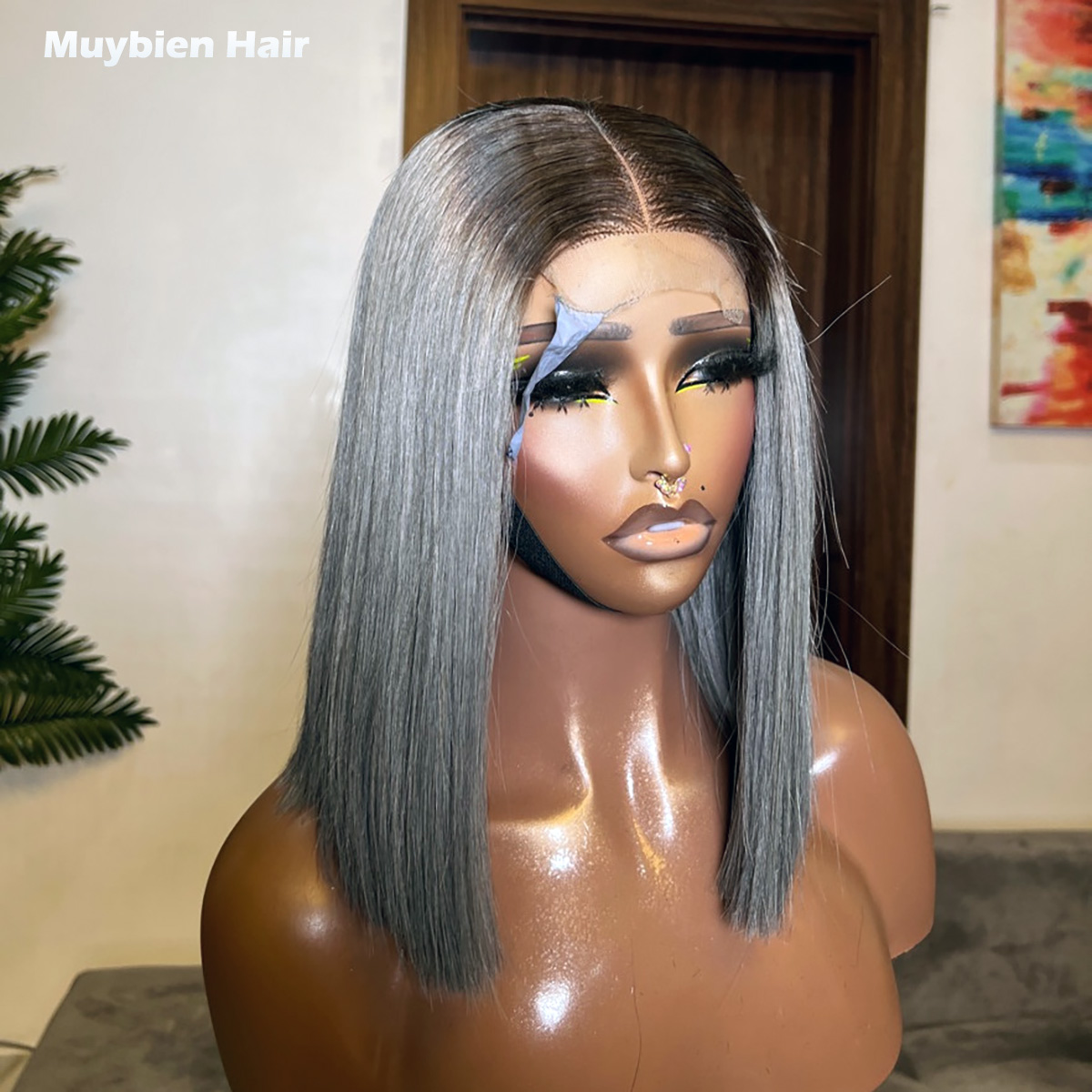 Glueless Wear And Go Human Hair Wig - شعر بشري بوب مستقيم للغاية مزدوج