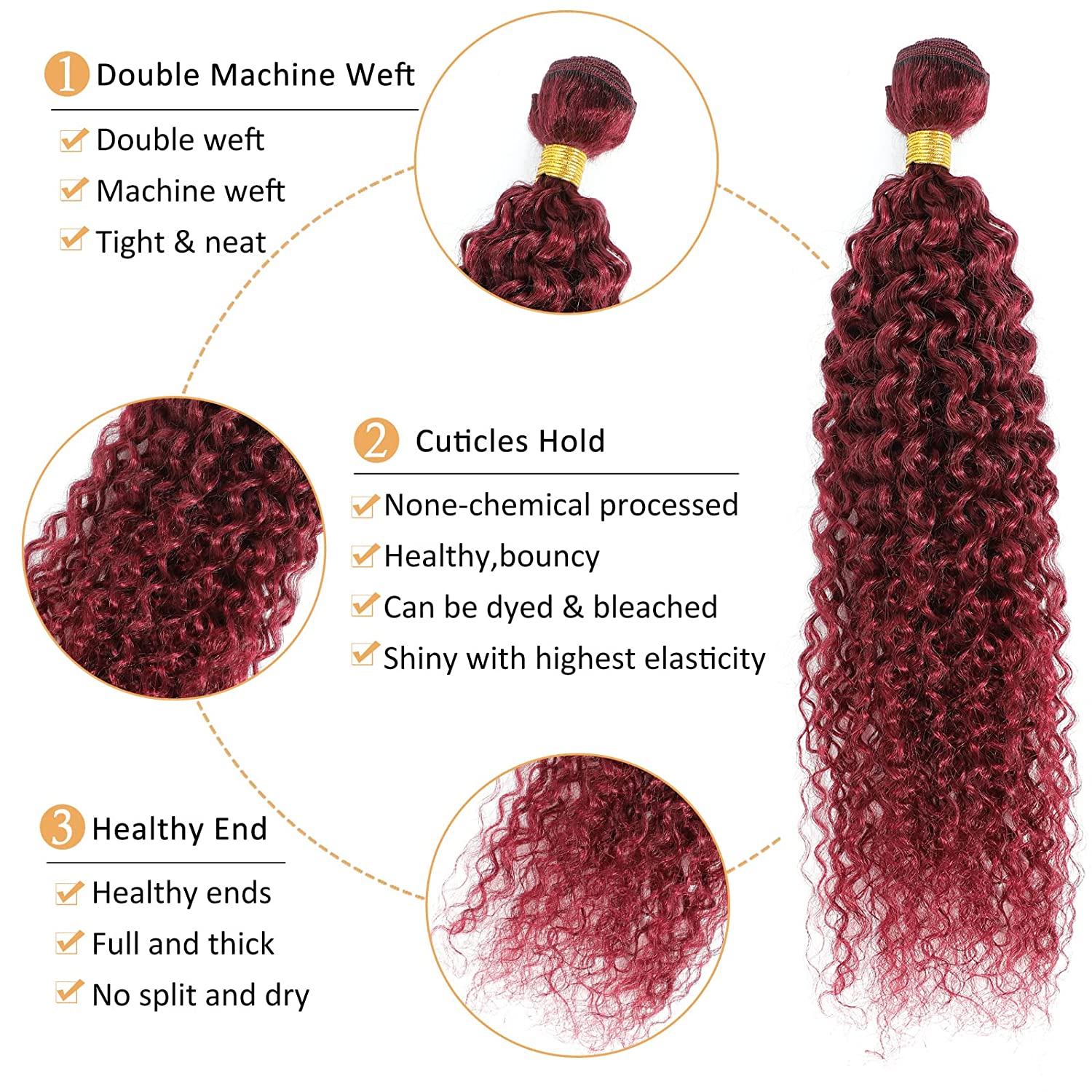 حزم شعر مموج 12A مع وصلة أمامي - مراجعة Deep Wave 3 Bundles With Closure وسعره