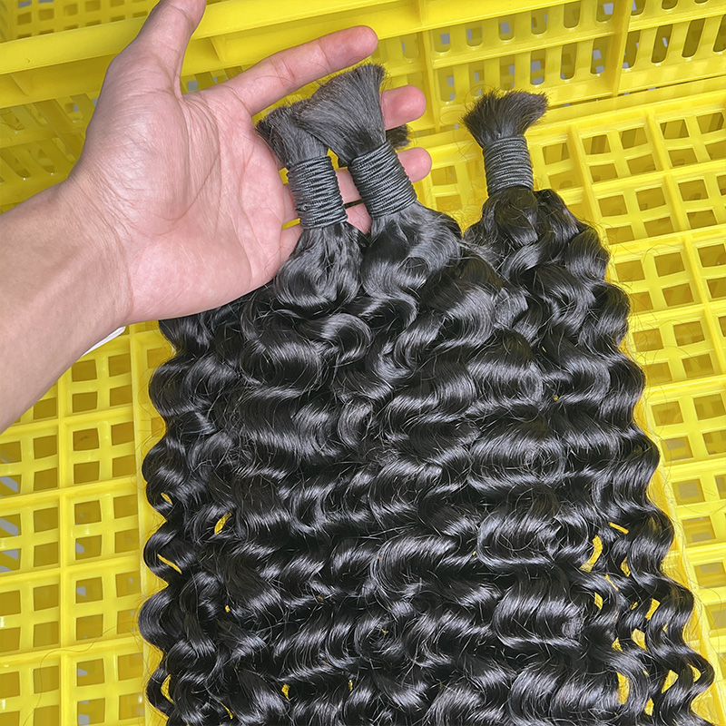 شعر بشري 100% خام غير معالج لل - مراجعة Water Wave Bulk Human Hair For Braiding وسعره