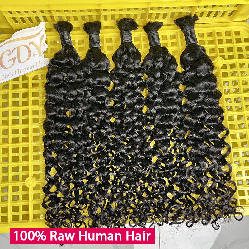 شعر بشري 100% خام غير معالج لل - مراجعة Water Wave Bulk Human Hair For Braiding وسعره