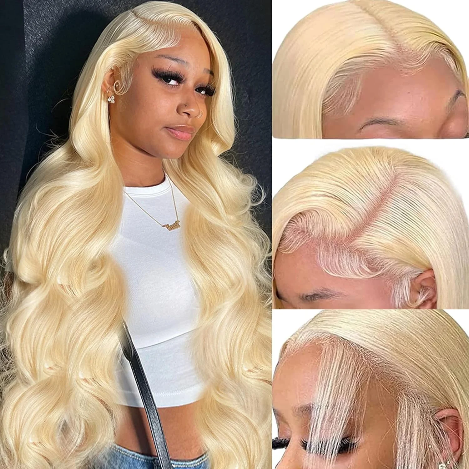 شعر مستعار برازيلي طبيعي 100%  - مراجعة 613 Blonde Body Wave Lace Front Wig وسعره