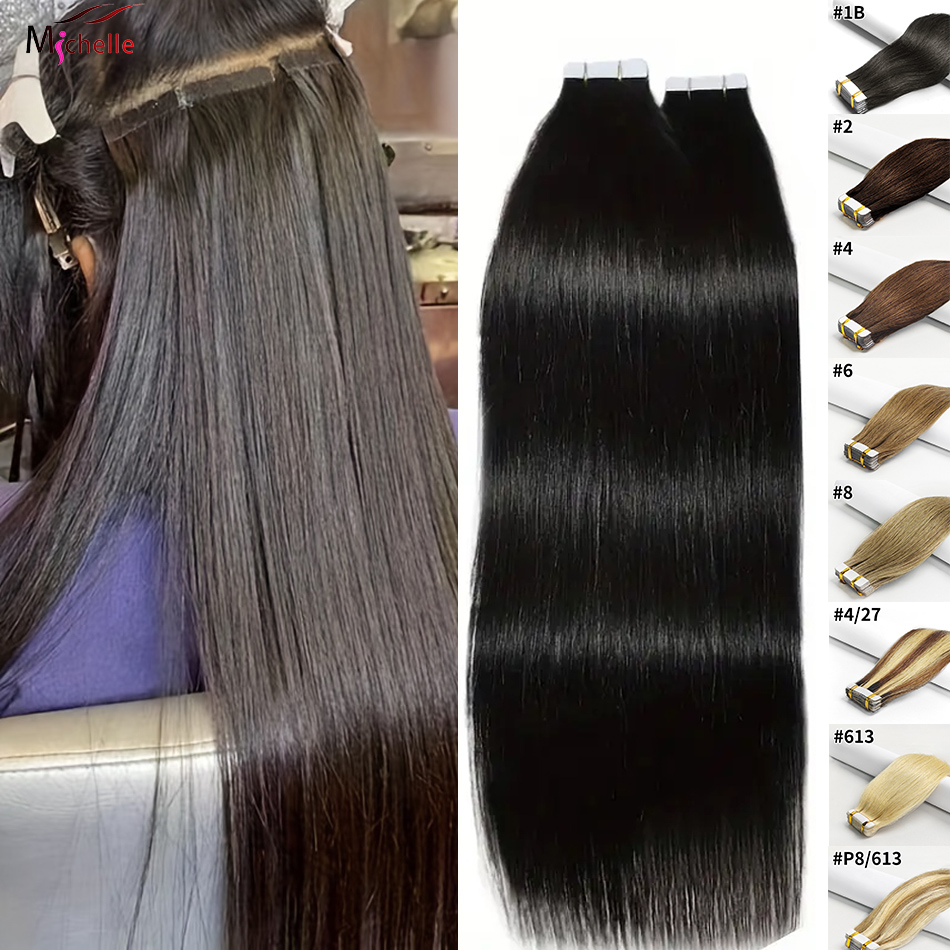الشريط في وصلات الشعر شعر طبيع - مراجعة Invisible Tape In Extensions Real Hair وسعره
