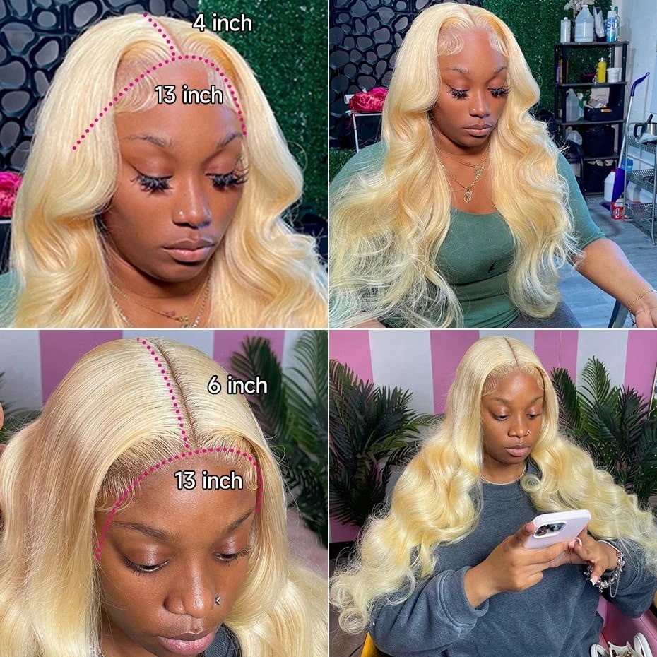 شعر مستعار أمامي دانتيل 13x6 م - مراجعة 613 Blonde Body Wave Lace Front Wig وسعره