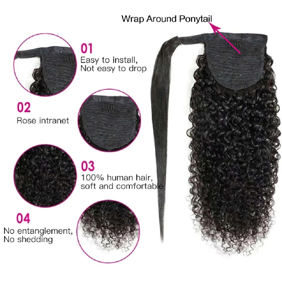 وصلة شعر ذيل حصان مجعد كثيف من - مراجعة Seamless Clip In Hair Extensions Human Hair وسعره
