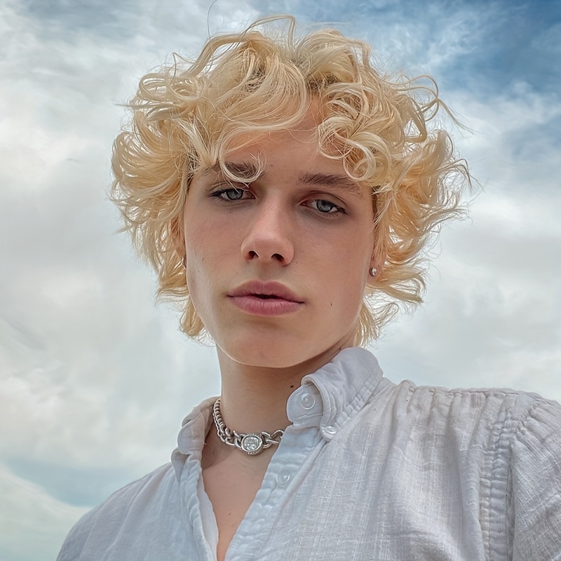 شعر مستعار رجالي أشقر قصير ممو - مراجعة Synthetic Wigs وسعره