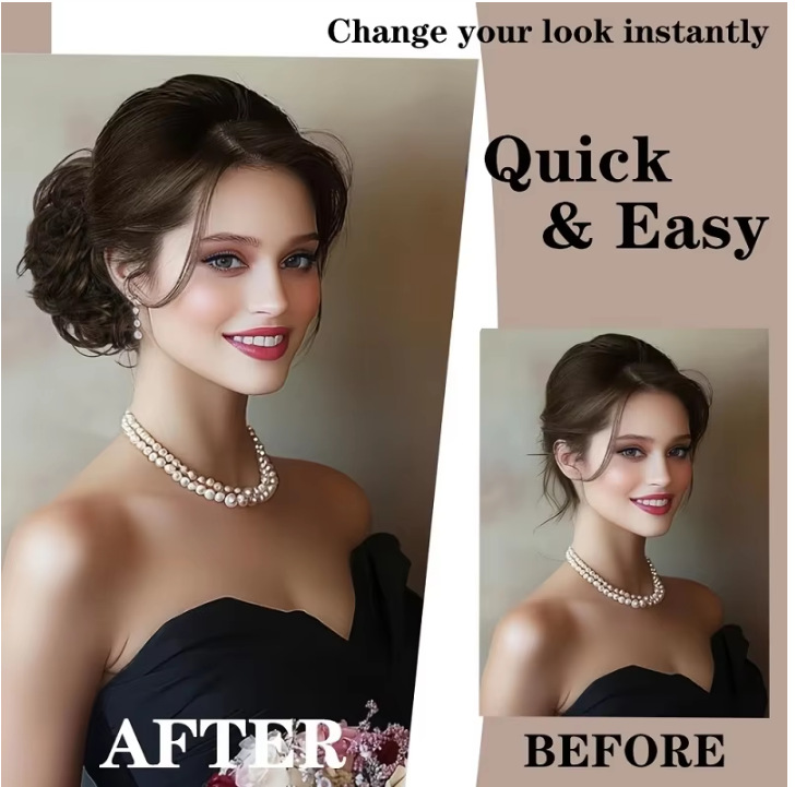 وصلة شعر كعكة مجعدة بمشبك مخلب - مراجعة Claw Clip Messy Bun Hair Piece وسعره