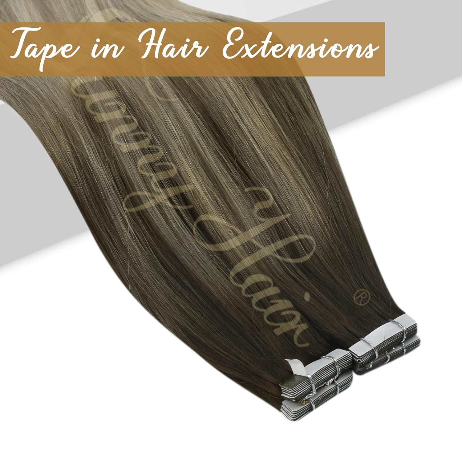 وصلات شعر فيساني اللاصقة من ال - مراجعة Invisible Tape In Extensions Real Hair وسعره