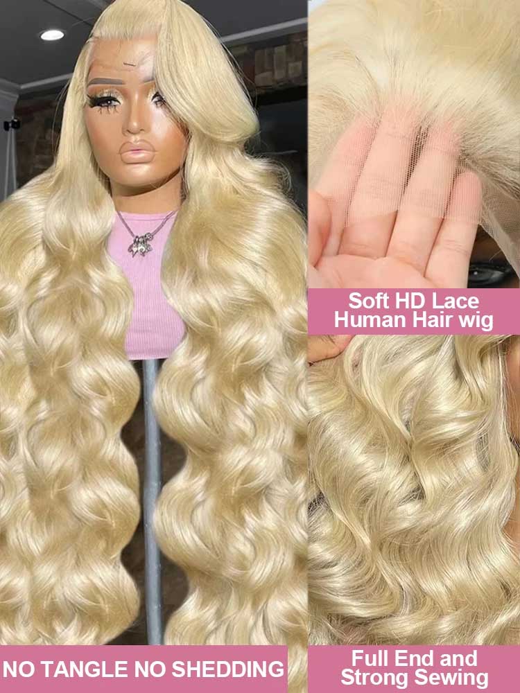 شعر مستعار أمامي دانتيل 13x6 م - مراجعة 613 Blonde Body Wave Lace Front Wig وسعره