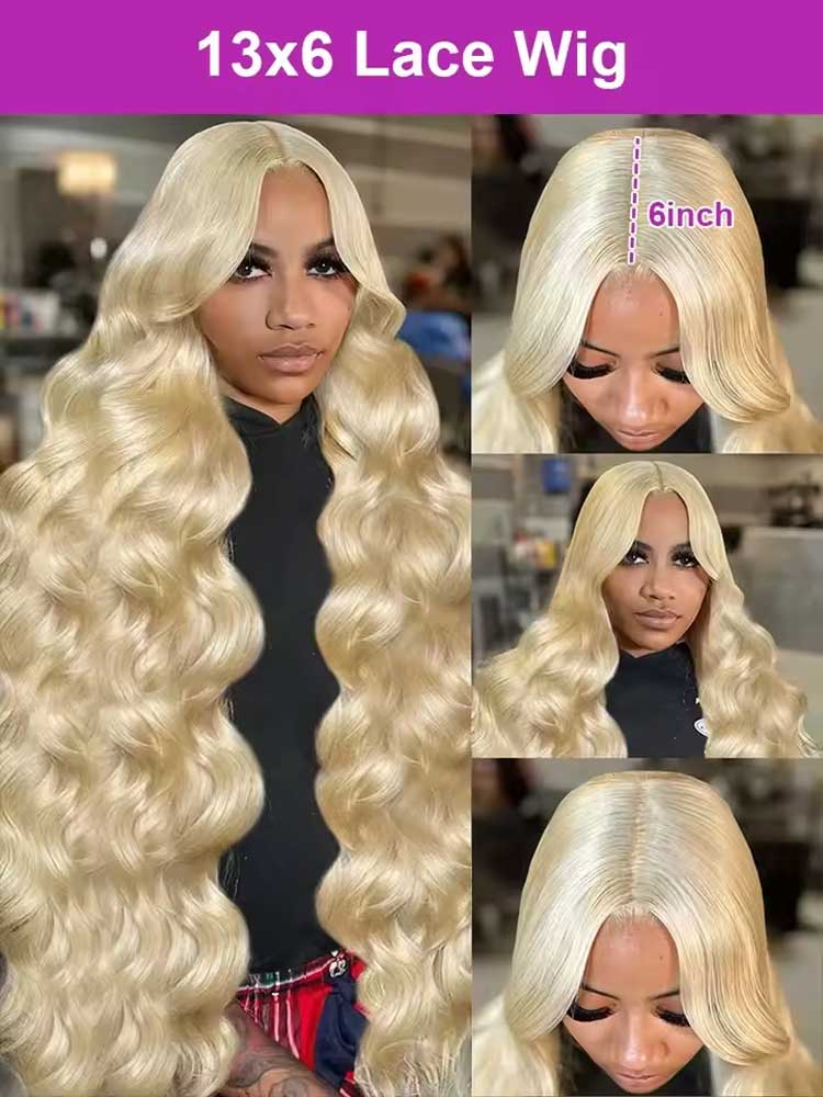 شعر مستعار أمامي دانتيل 13x6 م - مراجعة 613 Blonde Body Wave Lace Front Wig وسعره