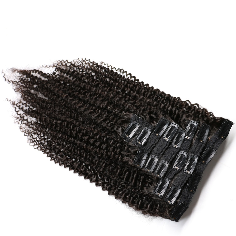 وصلات شعر بشري مجعد كثيف بمشبك - مراجعة Seamless Clip In Hair Extensions Human Hair وسعره