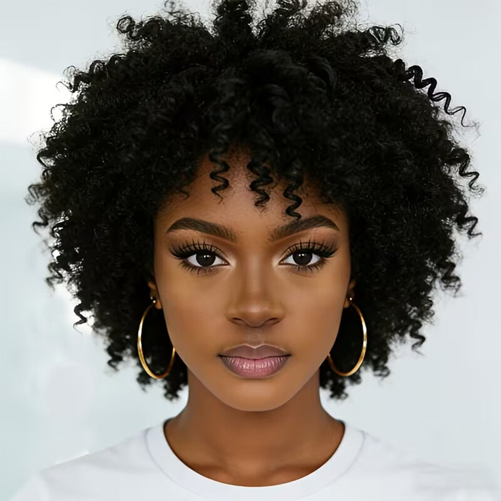 باروكات شعر طبيعي قصيرة مجعدة  - مراجعة Short Pixie Cut Wig Human Hair Cheap وسعره