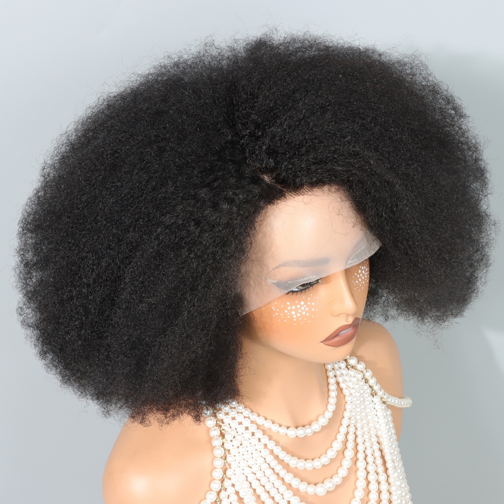 باروكة شعر أفريقي مجعد بطول 14 - مراجعة Glueless Wear And Go Human Hair Wig وسعره