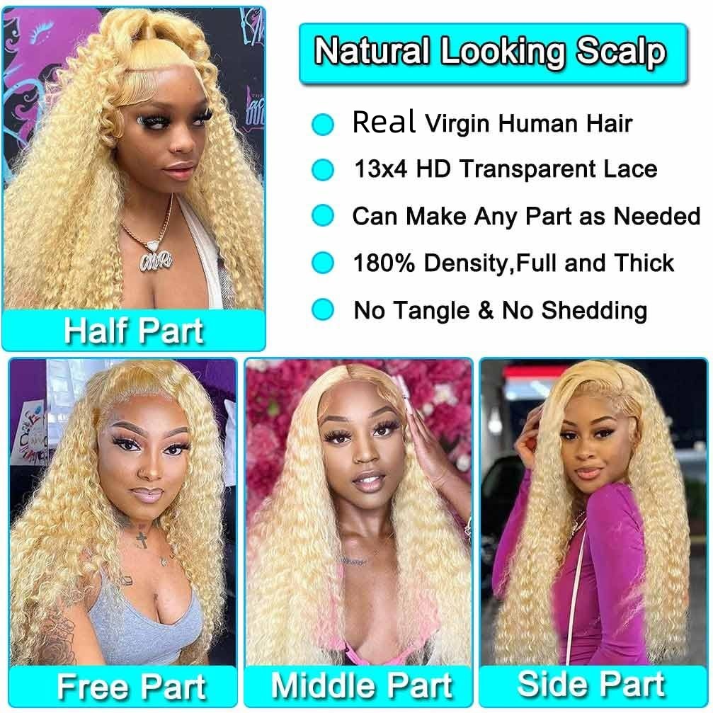 باروكة شعر طبيعي أمامية بدانتي - مراجعة 613 Blonde Body Wave Lace Front Wig وسعره
