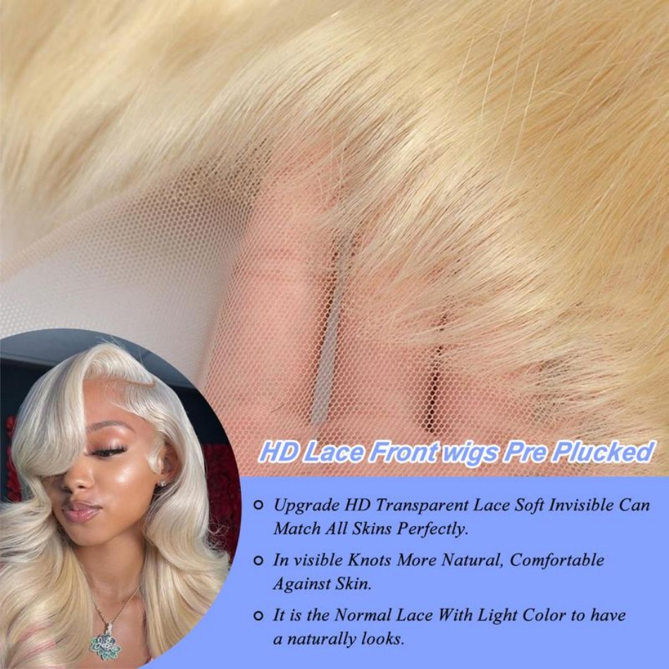 613 Hd الدانتيل الباروكة الأما - مراجعة 613 Blonde Body Wave Lace Front Wig وسعره