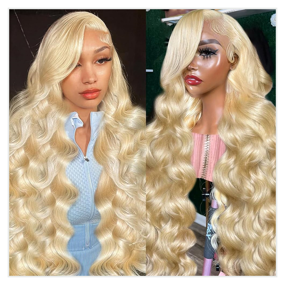 613 العسل شقراء 13x4 الدانتيل  - مراجعة 613 Blonde Body Wave Lace Front Wig وسعره