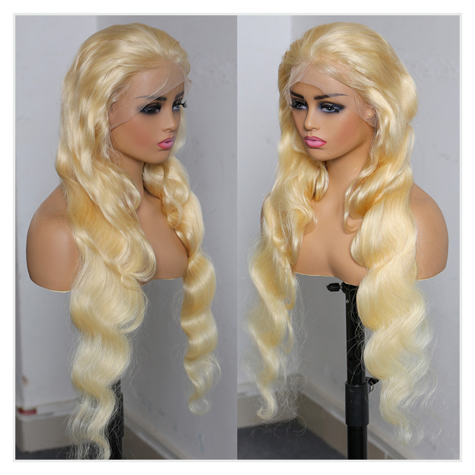 613 العسل شقراء 13x4 الدانتيل  - مراجعة 613 Blonde Body Wave Lace Front Wig وسعره