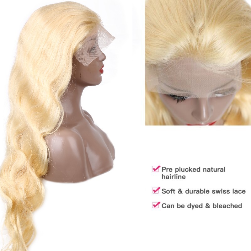 613 العسل شقراء 13x4 الدانتيل  - مراجعة 613 Blonde Body Wave Lace Front Wig وسعره
