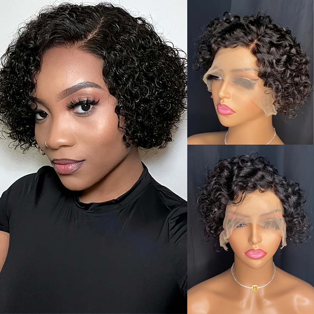 قصيرة مجعد 13x1 الدانتيل مجعد  - مراجعة Glueless Wear And Go Human Hair Wig وسعره
