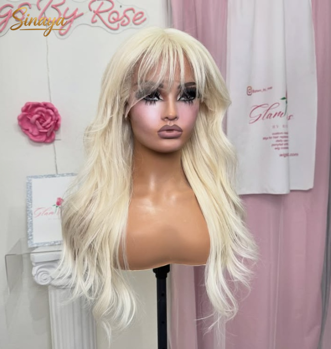 شعر مستعار صناعي أشقر 613 مموج - مراجعة 613 Blonde Body Wave Lace Front Wig وسعره
