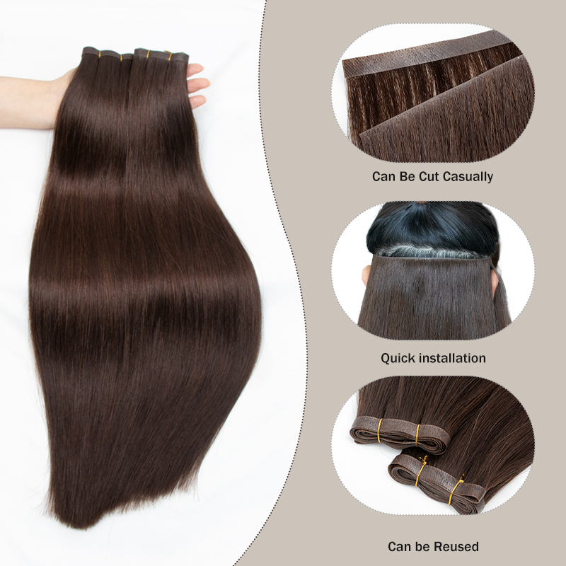 شريط طويل غير مرئي من البولي ي - مراجعة Invisible Tape In Extensions Real Hair وسعره
