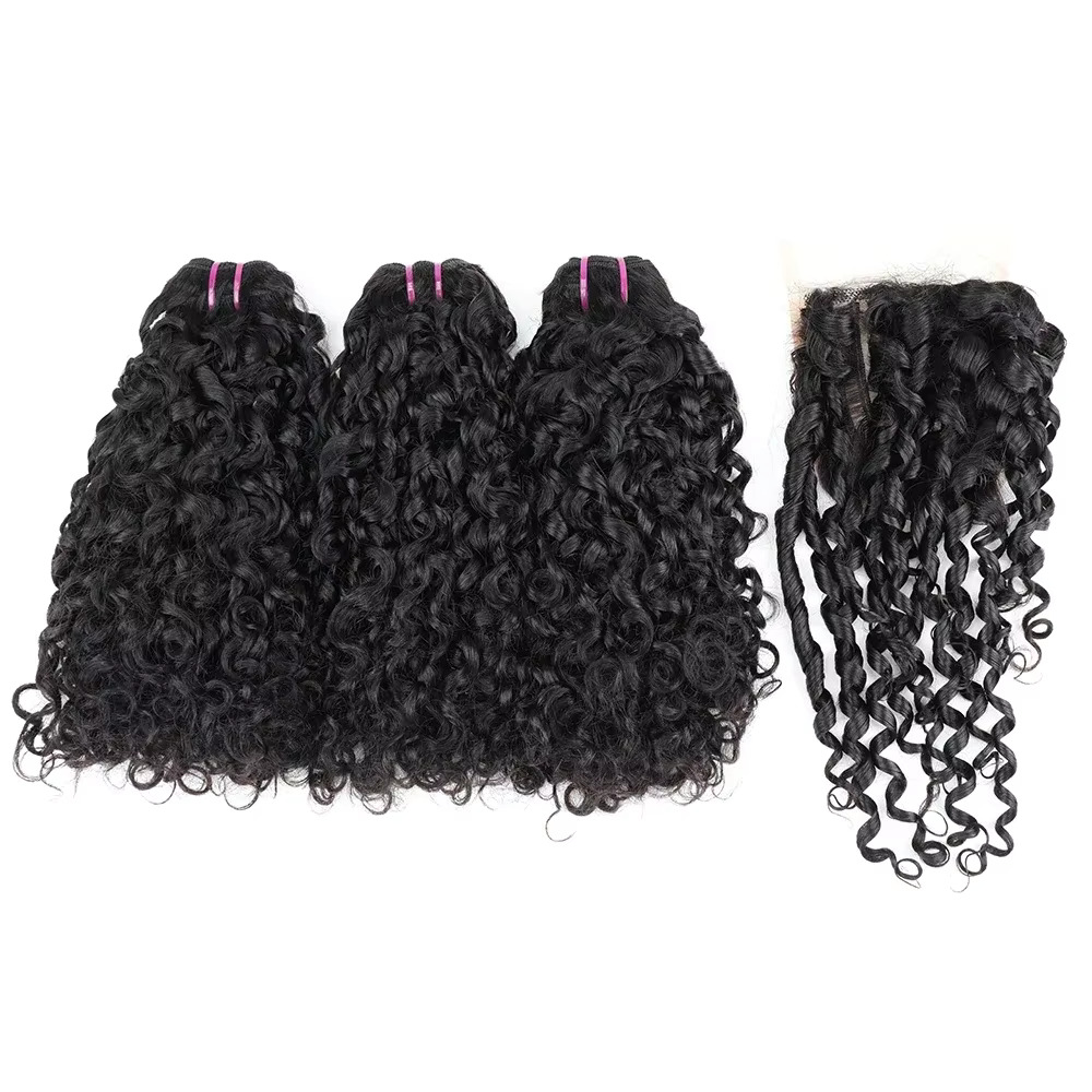 عابث حليقة الشعر حزم مع إغلاق  - مراجعة Deep Wave 3 Bundles With Closure وسعره